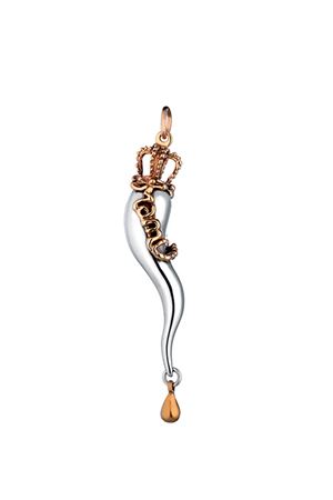 silver lucky horn for mom gift Angela Puttini Gioielli | CL1719NARGENTO